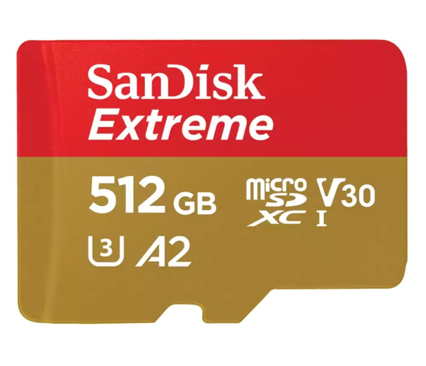 SANDISK Extreme microSD 512GB 190MB/s SDSQXAV-512G-GN6MA - 1058580 - zdjęcie